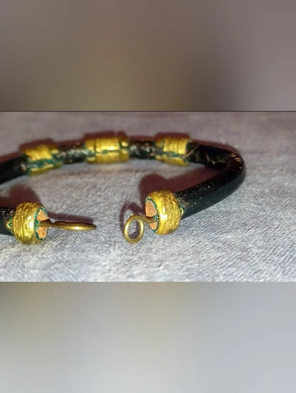 Vintage Rhodesian Horn & Brass Bracelet Pair Victoria Falls Provenance 60s 70s
